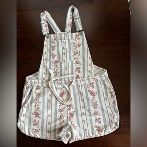 Wallflower Shortalls - Women’s Cute, Soft, Floral Print, Shortalls. Size Medium